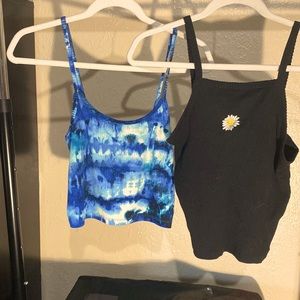 WILD FABLE - BLUE/WHITE TANK AND BLACK TANK WITH SUNFLOWER